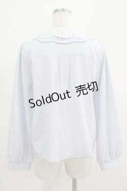 画像3: axes femme POETIQUE / レースビック襟ブラウス M サックス H-25-07-19-1040-AX-TO-NS-ZH