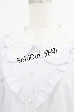 画像4: axes femme POETIQUE / レースビック襟ブラウス M サックス H-25-07-19-1040-AX-TO-NS-ZH
