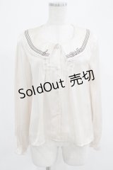 Fi.n.t / 音符刺繍ブラウス Free IVORY H-25-07-19-1043-CA-BL-NS-ZH