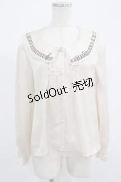 画像1: Fi.n.t / 音符刺繍ブラウス Free IVORY H-25-07-19-1043-CA-BL-NS-ZH