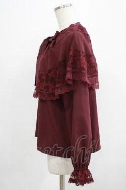 画像2: axes femme / ケープ×リボンタイブラウス M ボルドー H-25-07-19-1046-AX-BL-NS-ZH