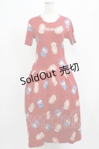 PINK HOUSE / キューピー柄カットワンピース Free レッド H-25-07-19-1006-LO-OP-NS-ZH