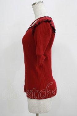 画像2: DearMyLove / 十字架フロントジップリブトップス M レッド H-25-07-19-1054-EL-TO-NS-ZH