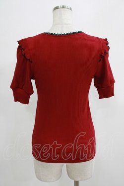 画像3: DearMyLove / 十字架フロントジップリブトップス M レッド H-25-07-19-1054-EL-TO-NS-ZH