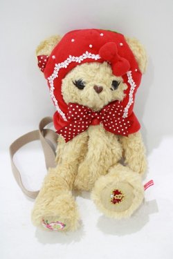画像2: BABY,THE STARS SHINE BRIGHT / いちごになりたいくまくみゃちゃんポシェット  ミルクティー H-25-07-19-1059-BA-BG-NS-ZH