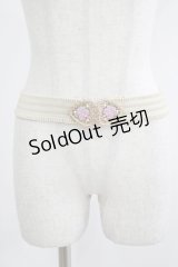 axes femme POETIQUE / ハートローズゴムベルト  生成り H-25-07-19-1067-AX-ZA-NS-ZH