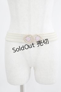 axes femme POETIQUE / ハートローズゴムベルト  生成り H-25-07-19-1067-AX-ZA-NS-ZH