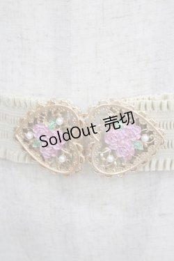画像2: axes femme POETIQUE / ハートローズゴムベルト  生成り H-25-07-19-1067-AX-ZA-NS-ZH