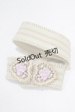 画像3: axes femme POETIQUE / ハートローズゴムベルト  生成り H-25-07-19-1067-AX-ZA-NS-ZH