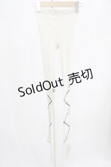 axes femme / レースアップリボン柄タイツ  生成り H-25-07-19-1068-AX-ZA-NS-ZH