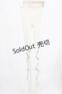 axes femme / レースアップリボン柄タイツ  生成り H-25-07-19-1068-AX-ZA-NS-ZH