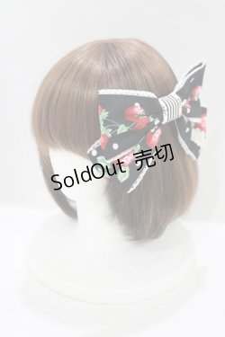 画像1: Angelic Pretty / 摘みたていちごSpecialジャンパースカートSetのバレッタ  ブラック H-25-07-19-1073-AP-AC-NS-ZH