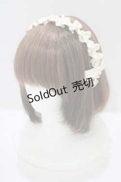画像1: m petit by misako / ギャザーリボンカチューシャ  生成り H-25-07-19-1074-LO-AC-NS-ZH