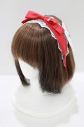 axes femme kawaii / レースリボンカチューシャ  レッド H-25-07-19-1075-AX-AC-NS-ZH