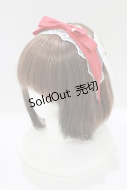 画像1: axes femme kawaii / レースリボンカチューシャ  レッド H-25-07-19-1075-AX-AC-NS-ZH
