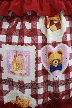画像4: axes femme kawaii / ベアズベーカリー柄ロングワンピース M レッド H-25-07-19-1007-AX-OP-NS-ZH