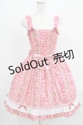 Angelic Pretty / スウィートリボンストロベリーシャーリングジャンパースカート Free アカ H-25-07-19-1011-AP-OP-NS-ZH