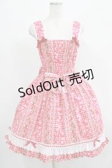 Angelic Pretty / スウィートリボンストロベリーシャーリングジャンパースカート Free アカ H-25-07-19-1011-AP-OP-NS-ZH