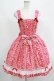 画像1: Angelic Pretty / スウィートリボンストロベリーシャーリングジャンパースカート Free アカ H-25-07-19-1011-AP-OP-NS-ZH (1)