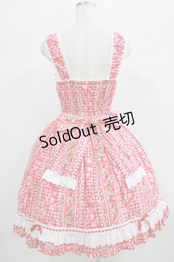 画像3: Angelic Pretty / スウィートリボンストロベリーシャーリングジャンパースカート Free アカ H-25-07-19-1011-AP-OP-NS-ZH