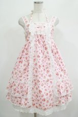 画像1: BABY,THE STARS SHINE BRIGHT / ロココローズ柄ベビードールジャンパースカート Free ピンク H-25-07-19-1012-BA-OP-NS-ZH (1)