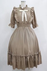 m petit by misako / NINA'SコラボAMハイショクメローワンピース S ベージュ H-25-07-19-1014-LO-OP-NS-ZH