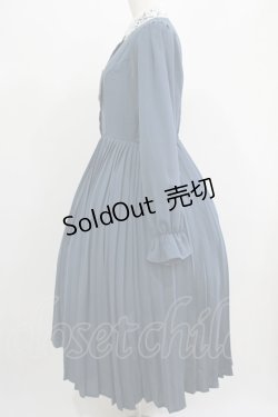 画像2: m petit by misako / レース襟プリーツワンピース M ブルー H-25-07-19-1016-LO-OP-NS-ZH