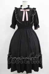 m petit by misako / NINA'SコラボAMハイショクメローワンピース S ブラック H-25-07-19-1018-LO-OP-NS-ZH
