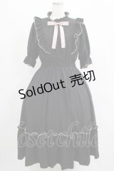 m petit by misako / NINA'SコラボAMハイショクメローワンピース S ブラック H-25-07-19-1018-LO-OP-NS-ZH