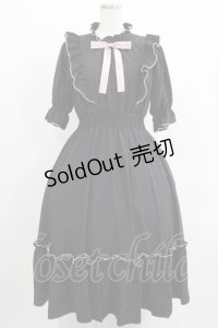 m petit by misako / NINA'SコラボAMハイショクメローワンピース S ブラック H-25-07-19-1018-LO-OP-NS-ZH
