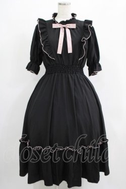 画像1: m petit by misako / NINA'SコラボAMハイショクメローワンピース S ブラック H-25-07-19-1018-LO-OP-NS-ZH