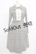 Fi.n.t / ヨーク切替ボウタイチェックワンピース Free GREEN×WH H-25-07-19-1019-CA-OP-NS-ZH