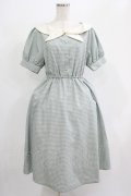 Fi.n.t / バックルタイ使いチェック柄ワンピース Free GREEN×WH H-25-07-19-1020-CA-OP-NS-ZH