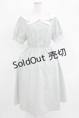Fi.n.t / バックルタイ使いチェック柄ワンピース Free GREEN×WH H-25-07-19-1020-CA-OP-NS-ZH