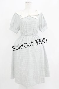 Fi.n.t / バックルタイ使いチェック柄ワンピース Free GREEN×WH H-25-07-19-1020-CA-OP-NS-ZH