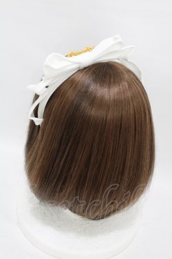 画像2: Angelic Pretty / Angelicプレートグログランリボンカチューシャ  シロ H-25-07-19-008-AP-AC-NS-ZH