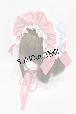画像1: BABY,THE STARS SHINE BRIGHT / Mignonette Fleurieフリルヘッドドレス  ローズピンク H-25-07-19-010-BA-AC-NS-ZH
