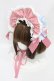画像1: BABY,THE STARS SHINE BRIGHT / Mignonette Fleurieフリルヘッドドレス  ローズピンク H-25-07-19-010-BA-AC-NS-ZH (1)