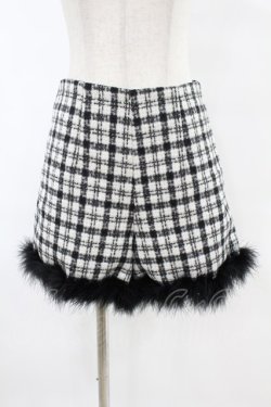 画像1: epine / check tweed fur short pants M black H-25-07-19-016-0-PA-NS-ZH
