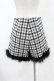 画像2: epine / check tweed fur short pants M black H-25-07-19-016-0-PA-NS-ZH (2)