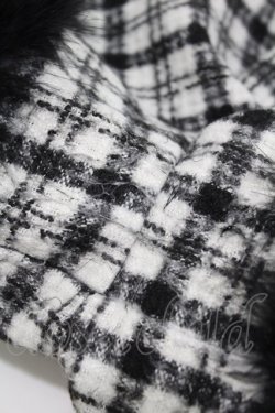 画像3: epine / check tweed fur short pants M black H-25-07-19-016-0-PA-NS-ZH