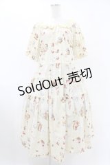 PINK HOUSE / スイーツスプリングバニープリントミディワンピース Free イエロー H-25-07-19-019-LO-OP-NS-ZH