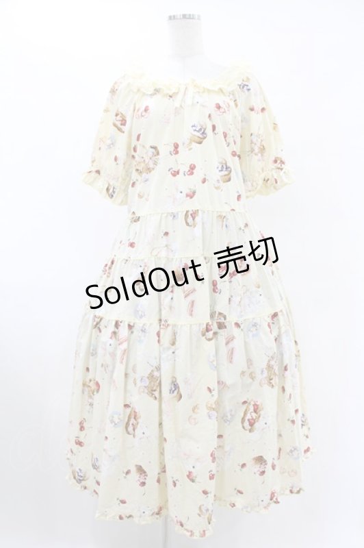 画像1: PINK HOUSE / スイーツスプリングバニープリントミディワンピース Free イエロー H-25-07-19-019-LO-OP-NS-ZH (1)