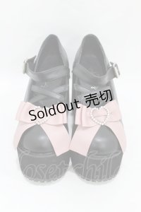Ank Rouge / ハートリボン厚底シューズ M ブラック H-25-07-19-002-CA-SH-NS-ZH