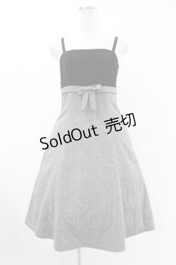 画像1: an another angelus / 別珍切替ヘリンボーンワンピース Free BLACK H-25-07-19-021-CA-OP-NS-ZH