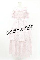 Ank Rouge / ハートdotオフショルロングワンピース M ピンク H-25-07-19-023-CA-OP-NS-ZH