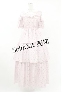 Ank Rouge / ハートdotオフショルロングワンピース M ピンク H-25-07-19-023-CA-OP-NS-ZH