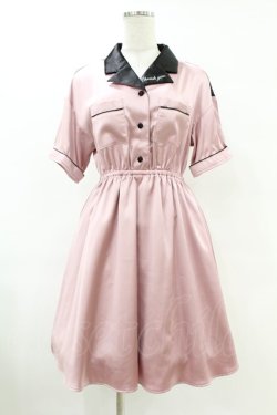 画像1: Ank Rouge / ボウリングシャツワンピース M ピンク H-25-07-19-028-CA-OP-NS-ZH