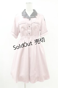 画像1: Ank Rouge / ボウリングシャツワンピース M ピンク H-25-07-19-028-CA-OP-NS-ZH