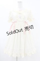 放羊de西西（海外ロリータブランド） / 刺繍ワンピース M 生成り H-25-07-19-029-0-OP-NS-ZH